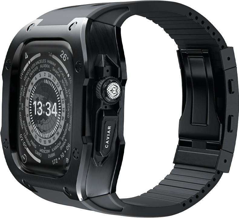 Чехол Caviar Case Supreme Phantom для Apple Watch Ultra 49 мм, титан, черный