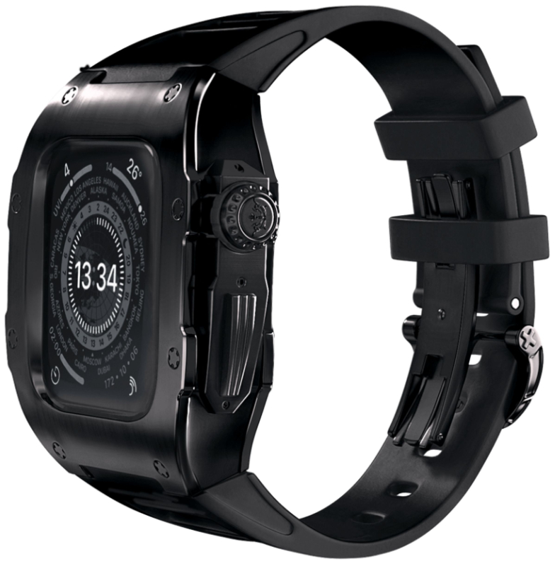 Чехол Caviar Case Supreme Schwarz для Apple Watch 45 мм, титан, черный