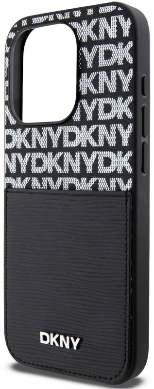 Чехол DKNY Repeat Cardslot для iPhone 15 Pro, черный