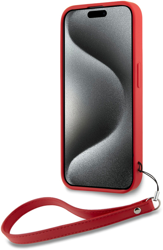 Чехол DKNY Stack с ремешком для iPhone 15 Pro Max, розовый