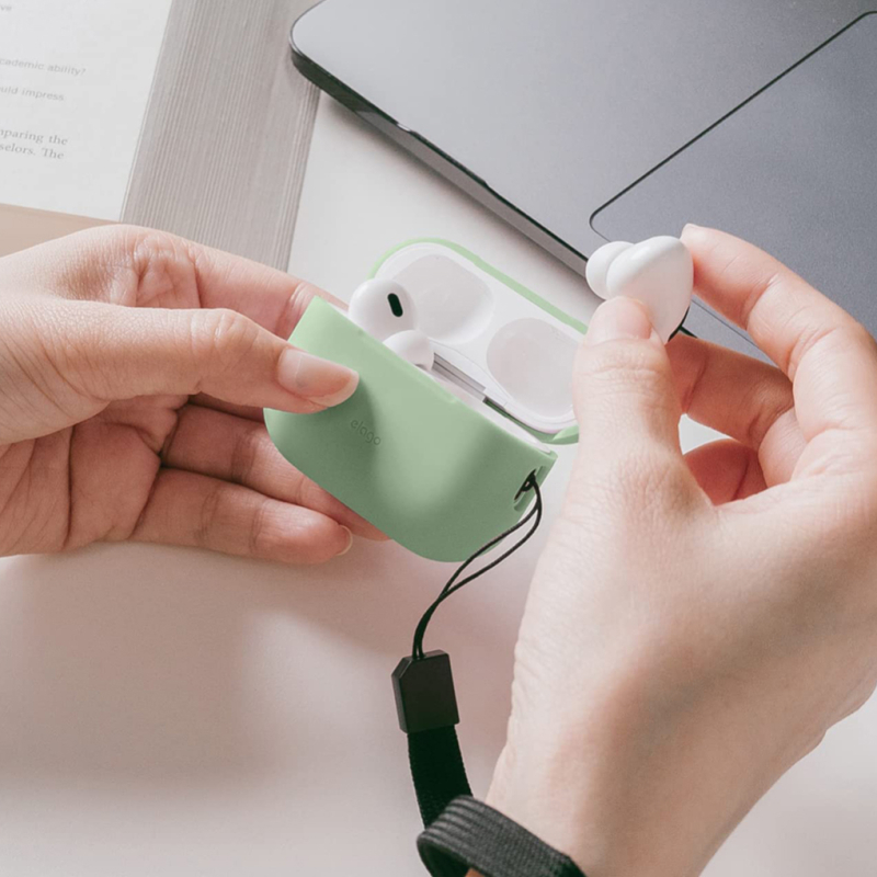 Чехол Elago Silicone для AirPods Pro 2, силикон, зеленый