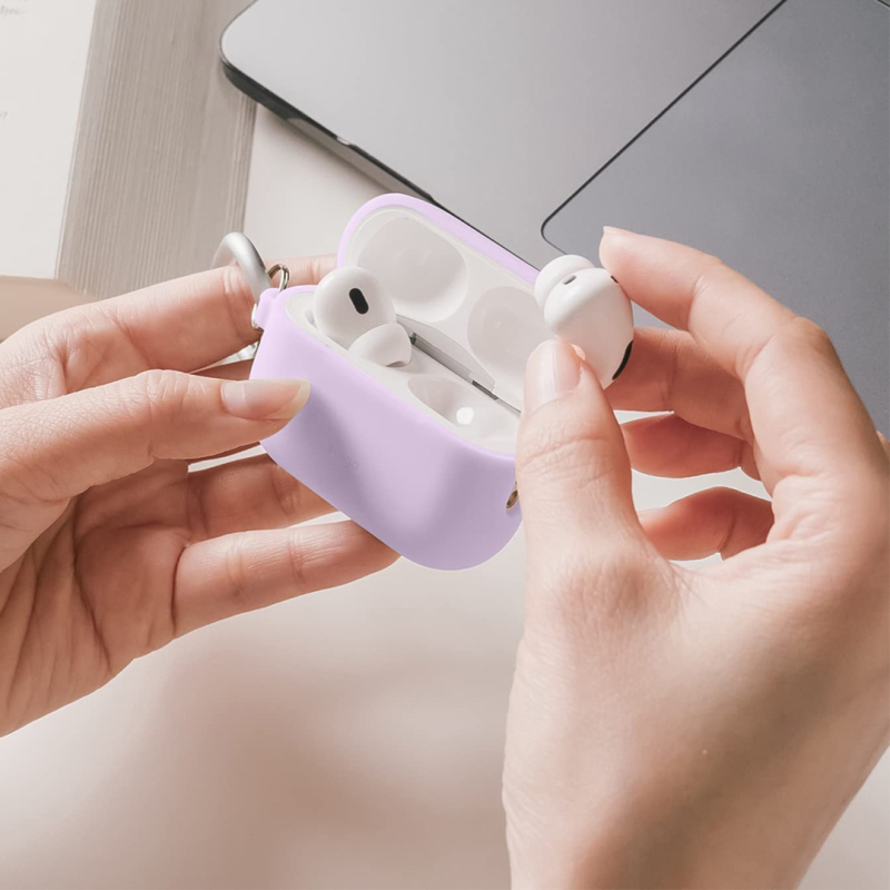 Чехол Elago Silicone Hang для AirPods Pro 2, силикон, лавандовый