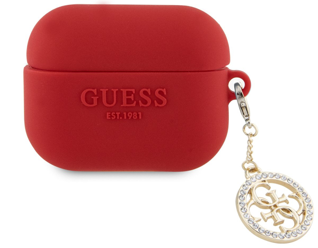 Чехол Guess Diamond Charm для Airpods Pro, фуксия