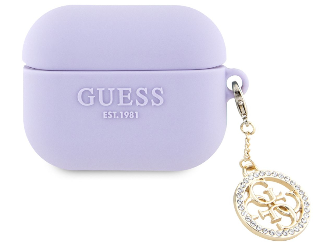 Чехол Guess Diamond Charm для Airpods Pro, пурпурный