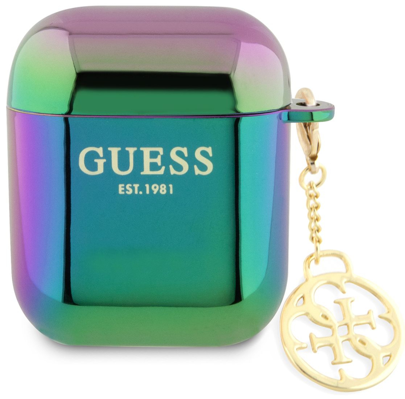 Чехол Guess Iridescent Charm для Airpods 1/2, черный