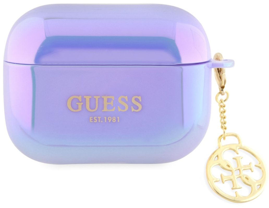 Чехол Guess Iridescent Charm для Airpods Pro, пурпурный