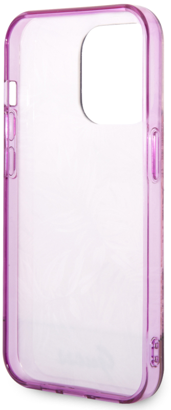 Чехол Guess Jungle Electroplated для iPhone 14 Pro Max, розовый