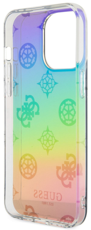 Чехол Guess Peony glitter для iPhone 15 Pro, черный