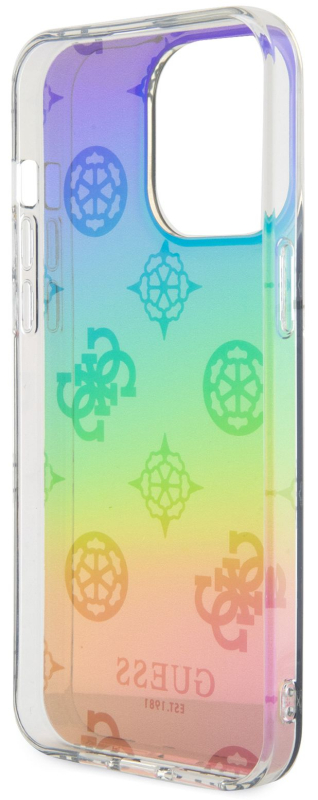 Чехол Guess Peony glitter для iPhone 15 Pro Max, черный