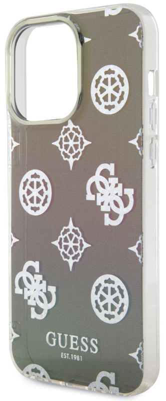 Чехол Guess Peony glitter для iPhone 15 Pro Max, черный