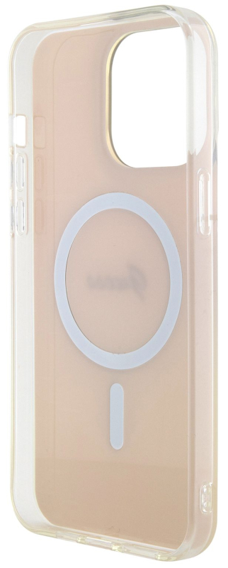 Чехол Guess Peony glitter для iPhone 15 Pro Max MagSafe, розовый