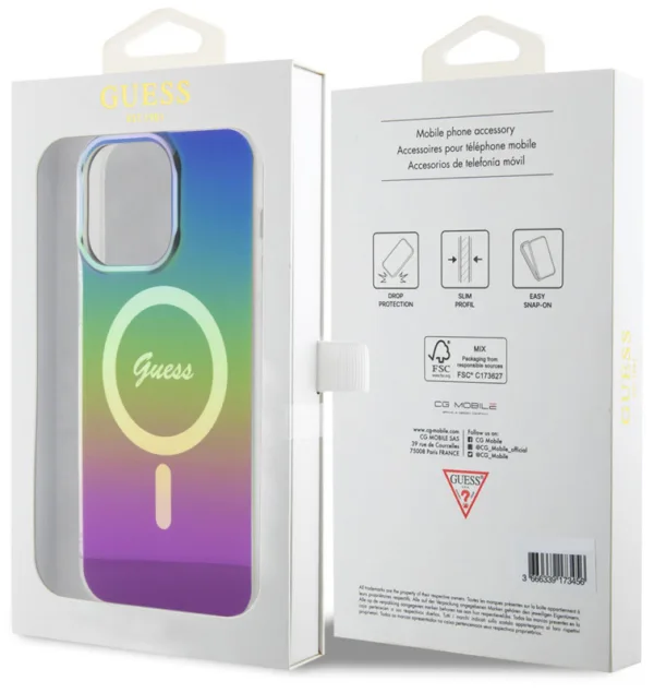 Чехол Guess Script для iPhone 15 Pro MagSafe, черный