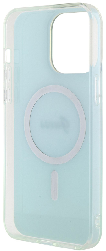 Чехол Guess Script для iPhone 15 Pro Max MagSafe, бирюзовый