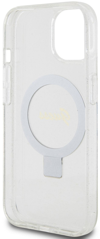 Чехол Guess Script Ring для iPhone 15 MagSafe, прозрачный