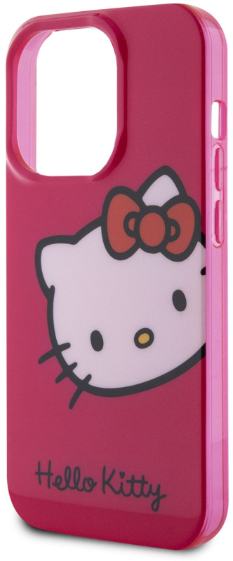 Чехол Hello Kitty Head для iPhone 15 Pro, розовый