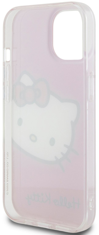 Чехол Hello Kitty Head для iPhone 15, розовый