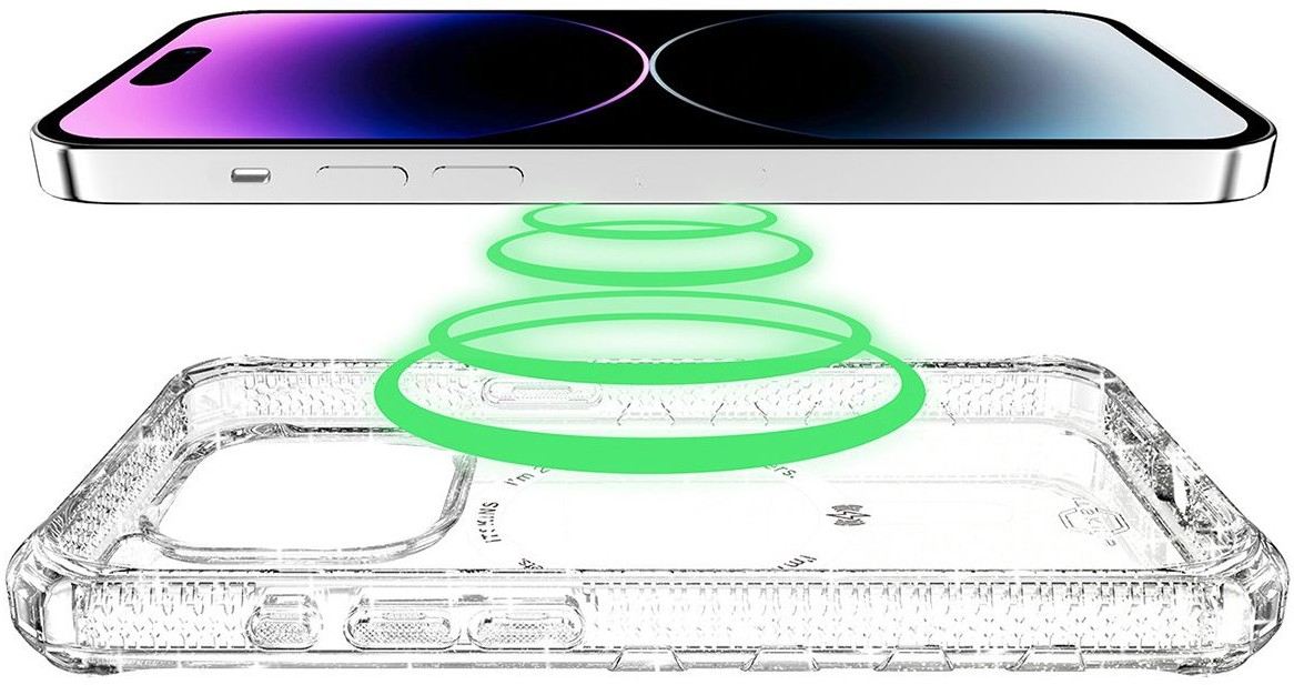 Чехол Itskins SUPREME R SPARK MagSafe для iPhone 15 Pro Max, прозрачный