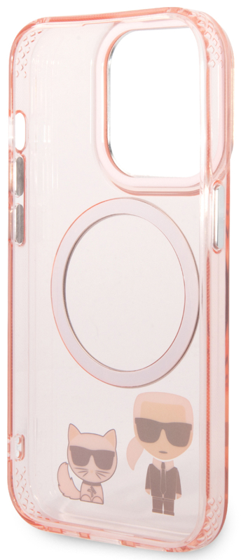Чехол Karl Lagerfeld & Choupette для iPhone 14 Pro MagSafe, розовый