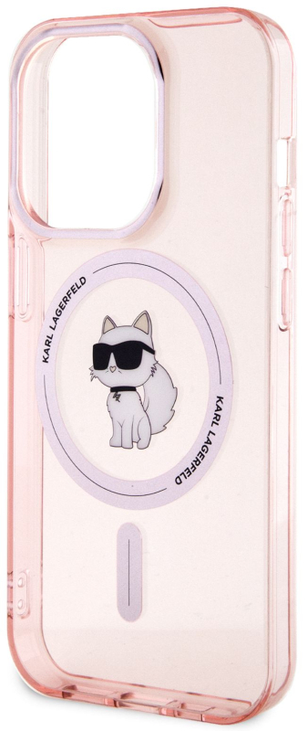 Чехол Karl Lagerfeld NFT Choupette для iPhone 15 Pro MagSafe, розовый