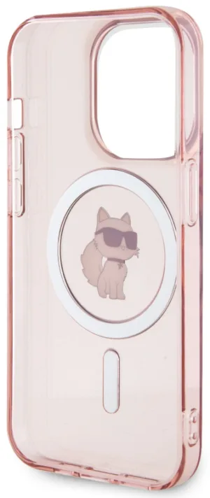 Чехол Karl Lagerfeld NFT Choupette для iPhone 15 Pro Max MagSafe, розовый