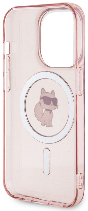 Чехол Karl Lagerfeld NFT Choupette для iPhone 15 Pro Max MagSafe, розовый