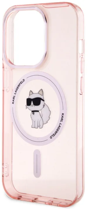 Чехол Karl Lagerfeld NFT Choupette для iPhone 15 Pro Max MagSafe, розовый