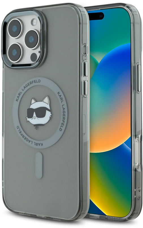 Чехол Karl Lagerfeld NFT Choupette MagSafe для iPhone 16 Pro Max, черный