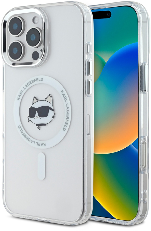 Чехол Karl Lagerfeld NFT Choupette MagSafe для iPhone 16 Pro Max, прозрачный