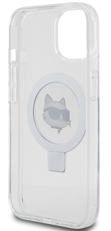 Чехол Karl Lagerfeld NFT Choupette Ring для iPhone 15 MagSafe, белый