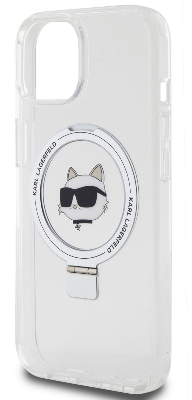 Чехол Karl Lagerfeld NFT Choupette Ring для iPhone 15 MagSafe, белый