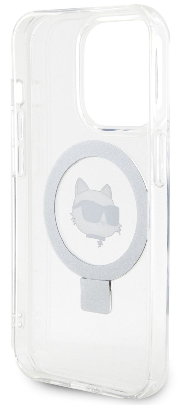 Чехол Karl Lagerfeld NFT Choupette Ring для iPhone 15 Pro MagSafe, белый