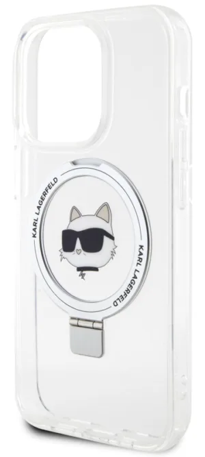 Чехол Karl Lagerfeld NFT Choupette Ring для iPhone 15 Pro Max MagSafe, белый