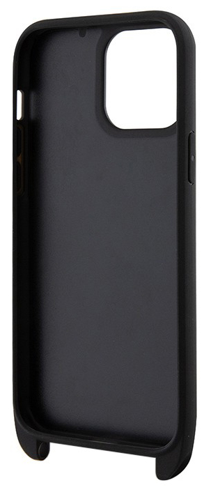 Чехол Karl Lagerfeld Saffiano Crossbody Choupette Cardslot для iPhone 15 Pro, черный