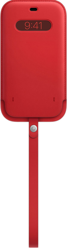 Чехол-конверт Apple MagSafe для iPhone 12 Pro Max, кожа, (PRODUCT)RED