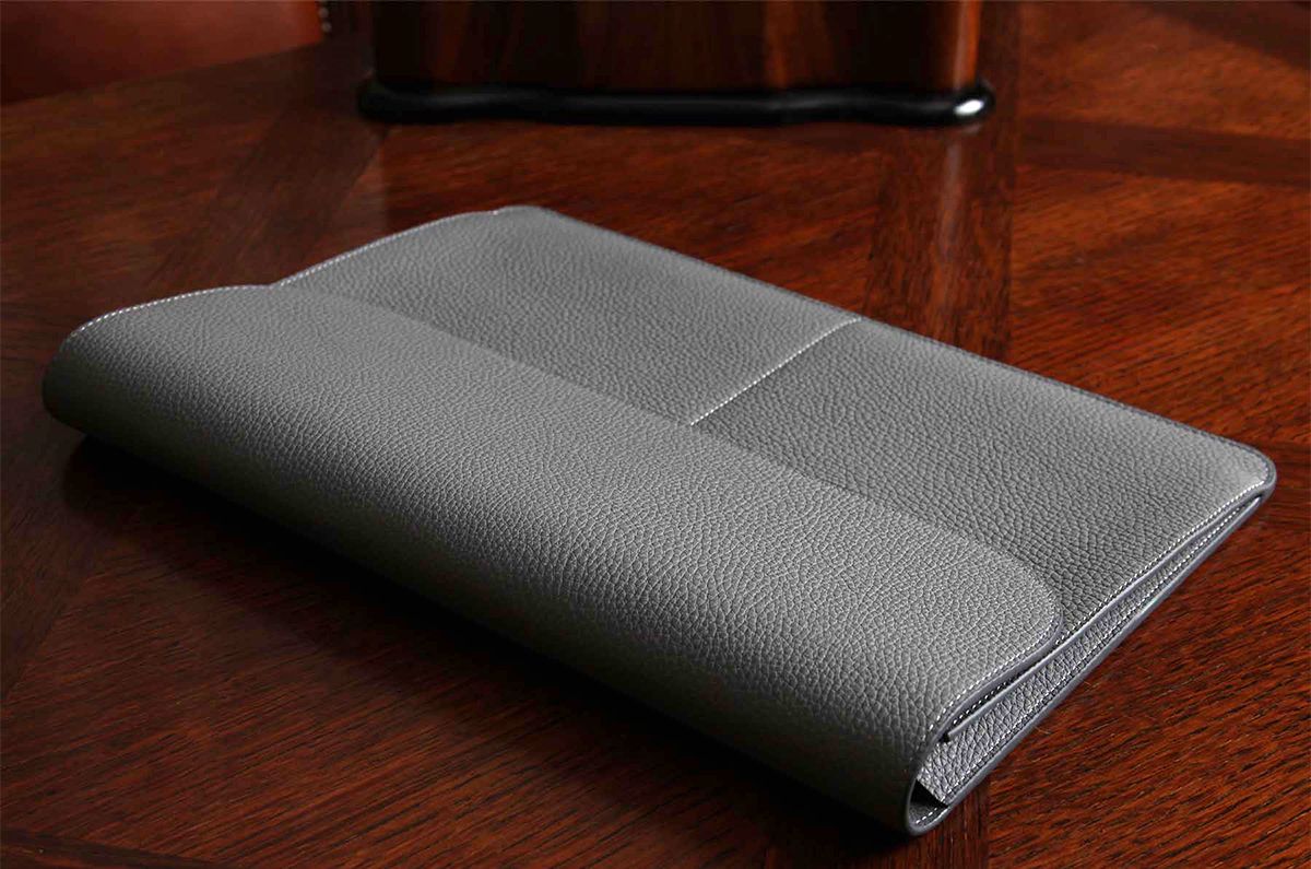 Чехол-конверт Bustha Jump Flap Sleeve для Macbook Air/Pro 14″ (18/22), кожа, темно-серый