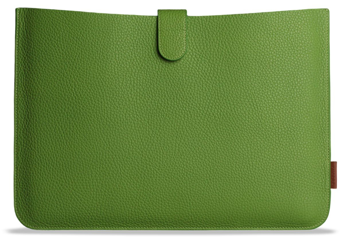 Чехол-конверт Bustha Jump Slim Sleeve для Macbook Air/Pro 14 (18/22), кожа, зеленый
