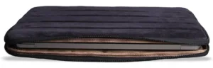 Чехол-конверт Bustha Puffer Sleeve для Macbook Air/Pro 14″ (18/22), кожа/замша, темно-синий