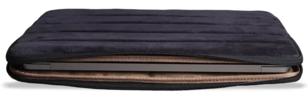 Чехол-конверт Bustha Puffer Sleeve для Macbook Air/Pro 14″ (18/22), кожа/замша, темно-синий