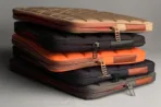 Чехол-конверт Bustha Puffer Sleeve для Macbook Air/Pro 14″ (18/22), кожа/замша, темно-синий