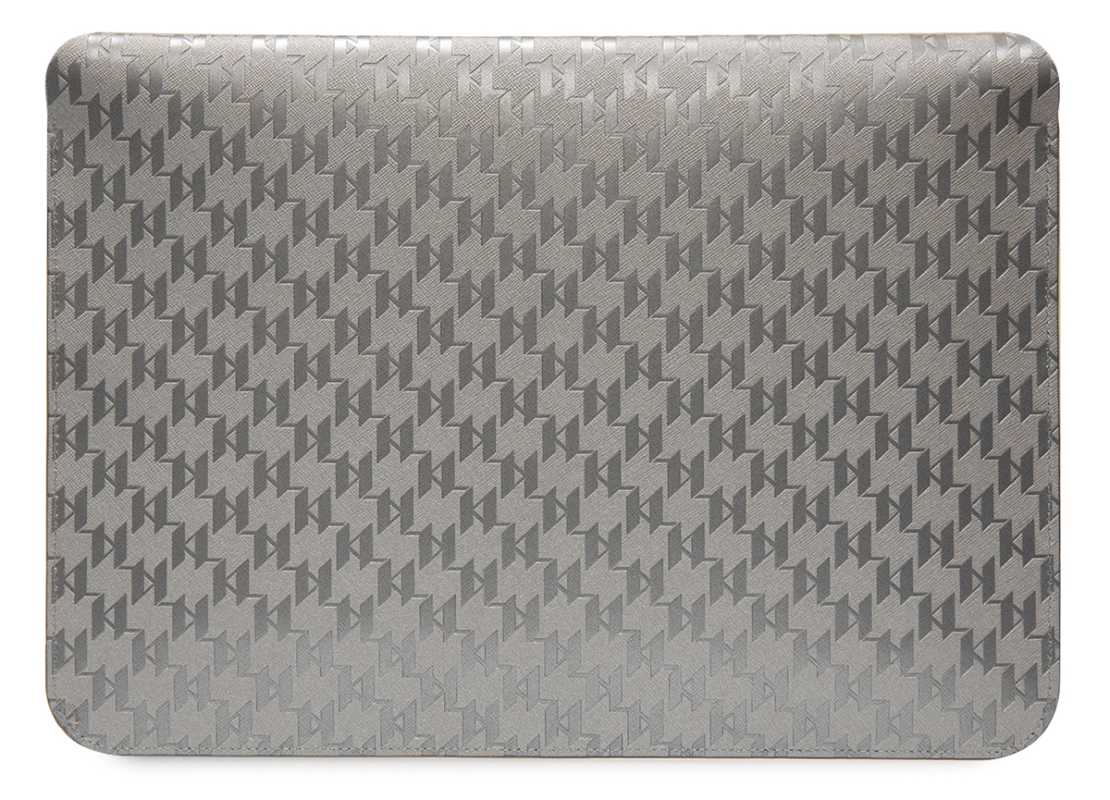 Чехол-конверт Karl Lagerfeld Saffiano Sleeve Monogram Choupette для ноутбуков 14″, серебряный
