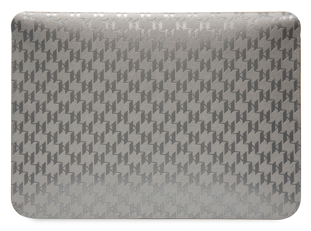 Чехол-конверт Karl Lagerfeld Saffiano Sleeve Monogram Ikonik для ноутбуков 14″, серебряный