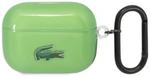 Чехол Lacoste Croc Logo для AirPods Pro, пластик, прозрачный/зеленый
