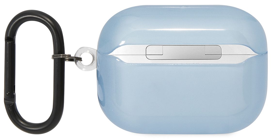 Чехол Lacoste Croc Logo для AirPods Pro, силикон, прозрачный/голубой
