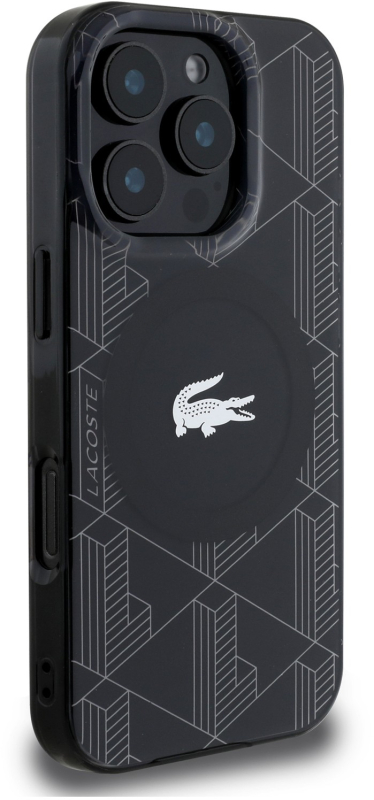 Чехол Lacoste Double Blend MagSafe для iPhone 16 Pro Max, черный