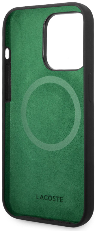 Чехол Lacoste Hard Logo для iPhone 15 Pro Max MagSafe, черный