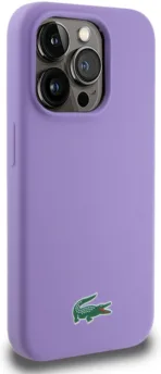 Чехол Lacoste Hard Logo для iPhone 15 Pro Max MagSafe, фиолетовый