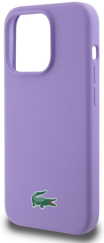 Чехол Lacoste Hard Logo для iPhone 15 Pro Max MagSafe, фиолетовый