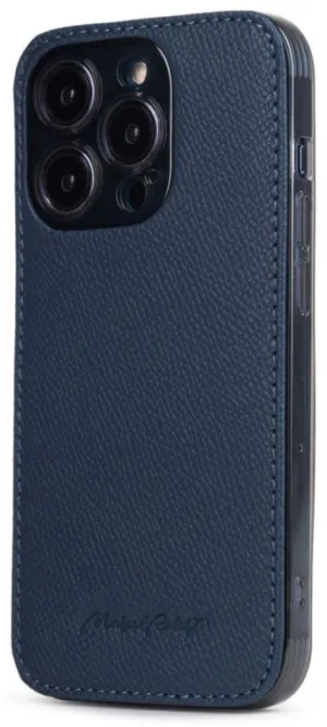 Чехол Marcel Robert Louis для iPhone 15 Pro, теленок, темно-синий