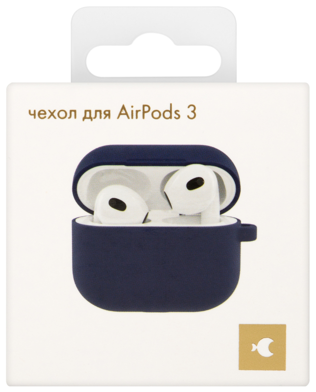 Чехол moonfish для AirPods 3, силикон, индиго