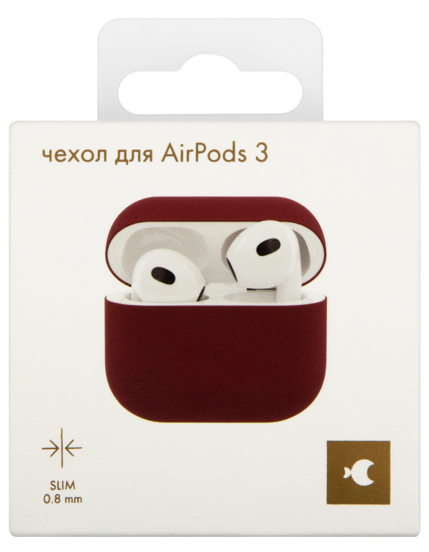 Чехол moonfish для AirPods 3, силикон, сливовый